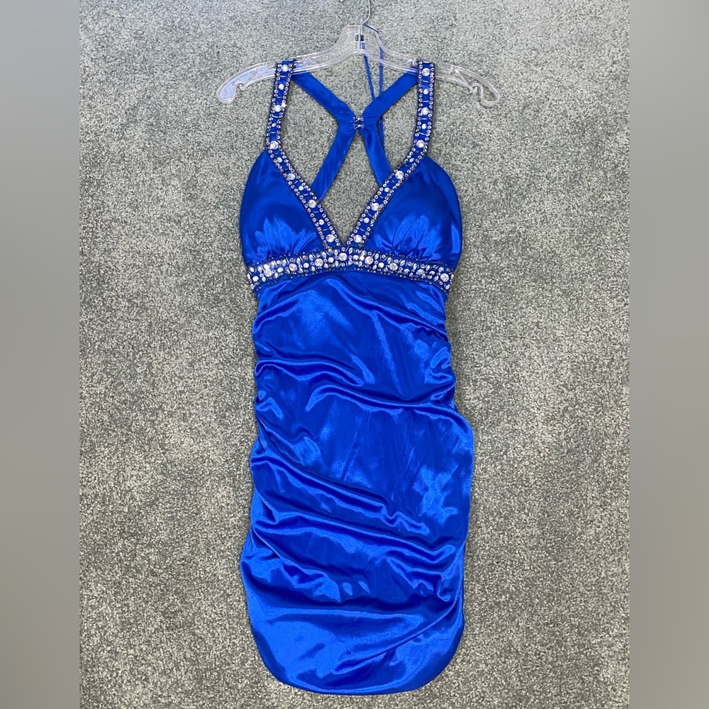 Morgan & Co, Size 5/6 blue dress, brand NWT